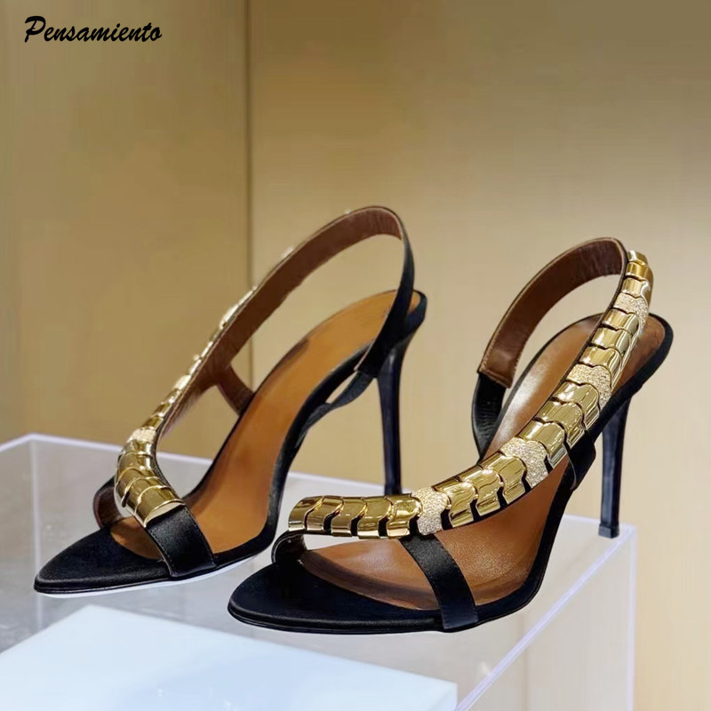 Women'S Formal Wear For Wedding - Luxury Rhinestones Sequined Satin Women Gladiator