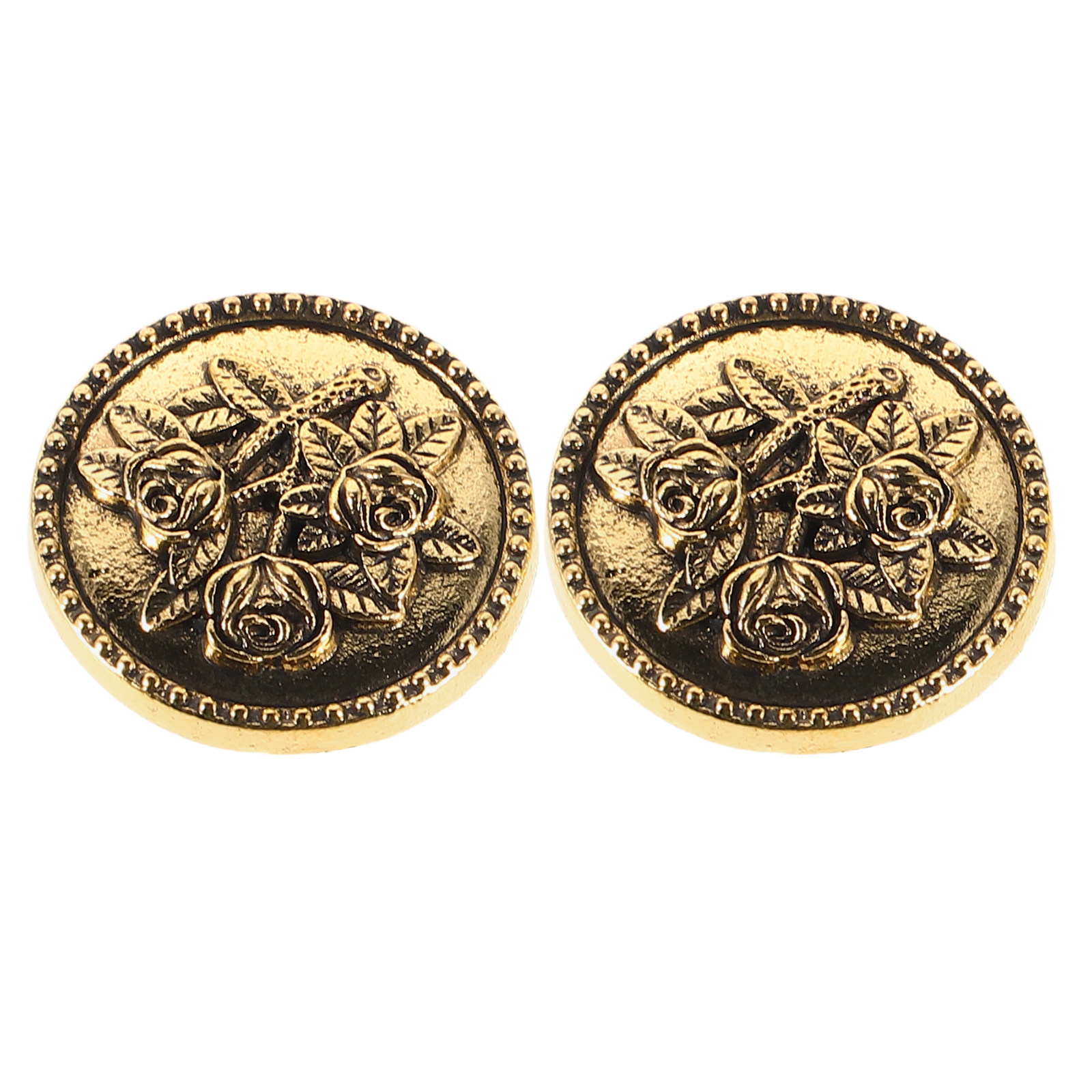 Women'S Formal Wear Accessories - 2Pcs Shirt Button Covers Vintage Rose