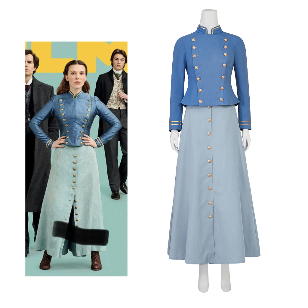 Movie Cosplay Enola Holmes 2 C - Vintage Women'S Formal Wear review and price