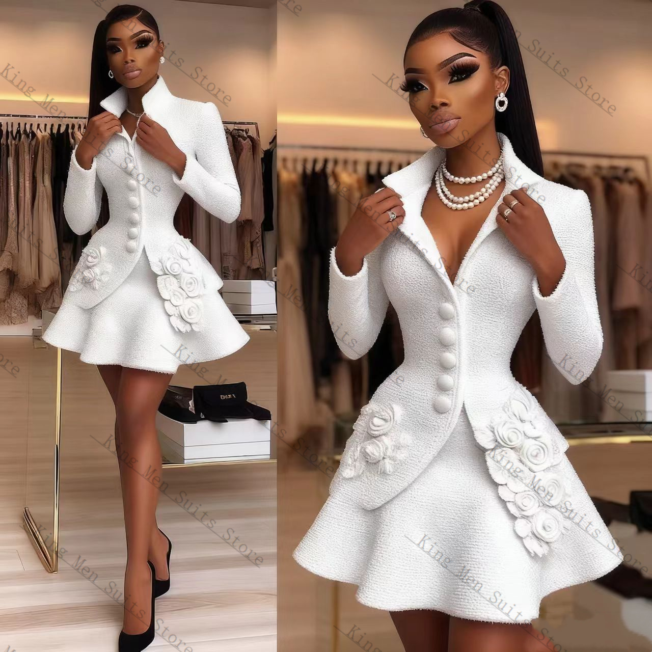 Luxury White Women Suit Set 2  - Women'S Formal Wear For A Wedding review and price