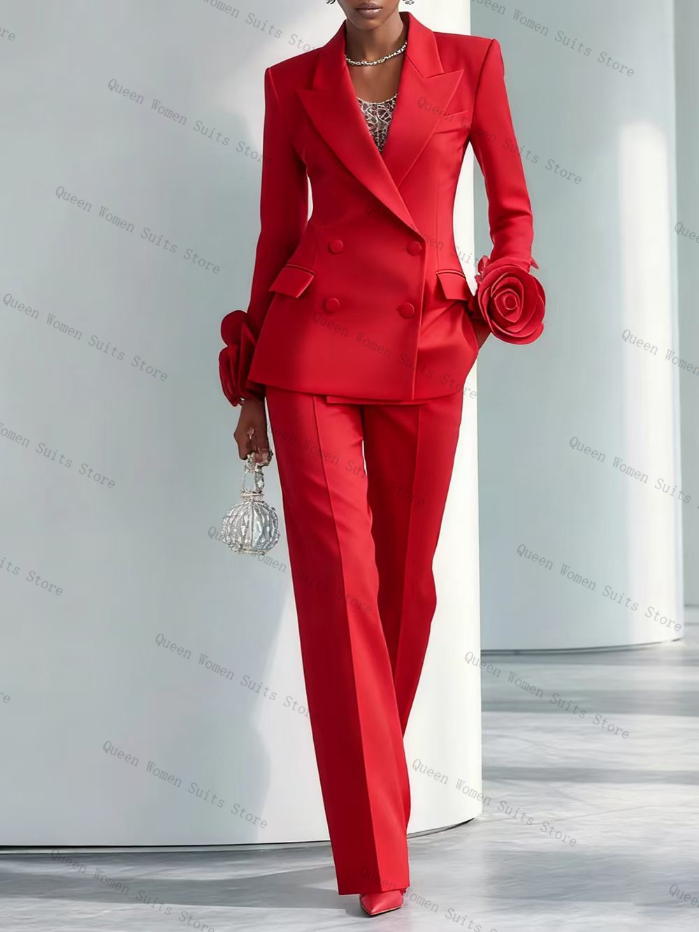 Luxury Red Women Suit Set 2 Pc - Women'S Red Formal Wear review and price