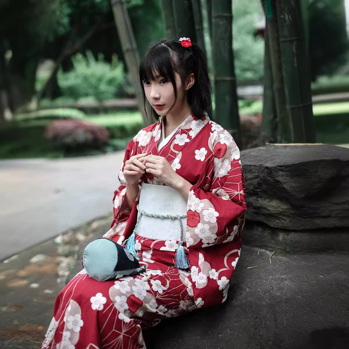 Red Japanese Yukata Kimono Fem - Women'S Red Formal Wear review and price