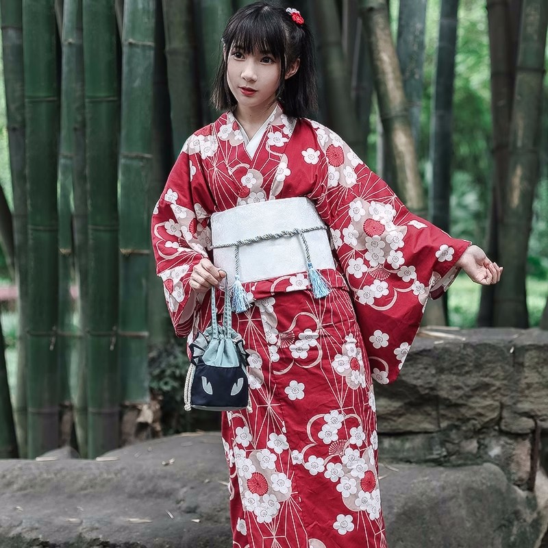 Red Japanese Yukata Kimono Fem - Women'S Red Formal Wear review and price