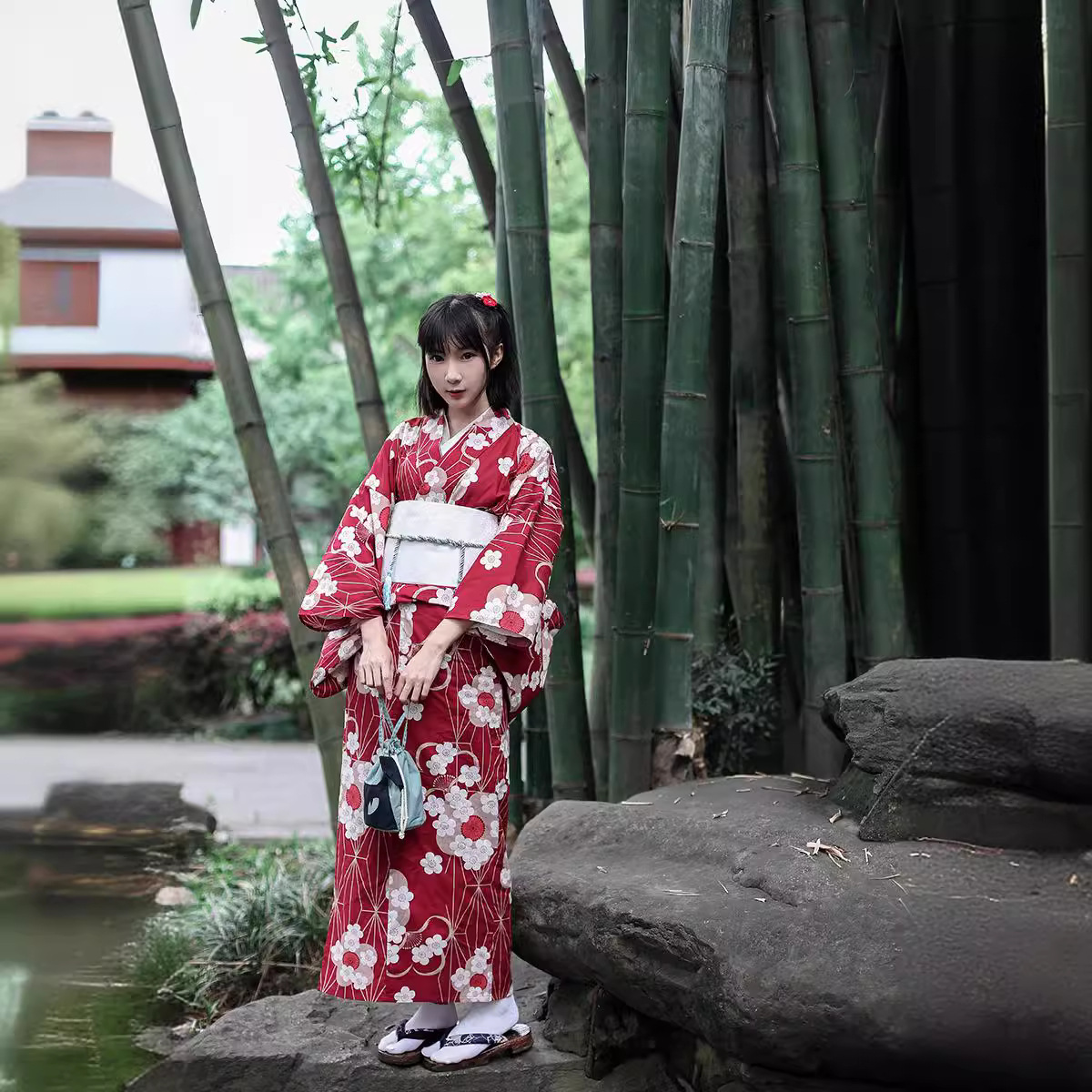 Red Japanese Yukata Kimono Fem - Women'S Red Formal Wear review and price