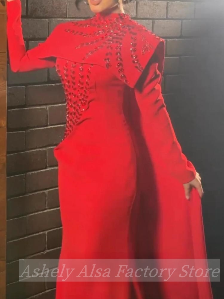 Customized Saudi Arabic Muslim - Women'S Red Formal Wear review and price