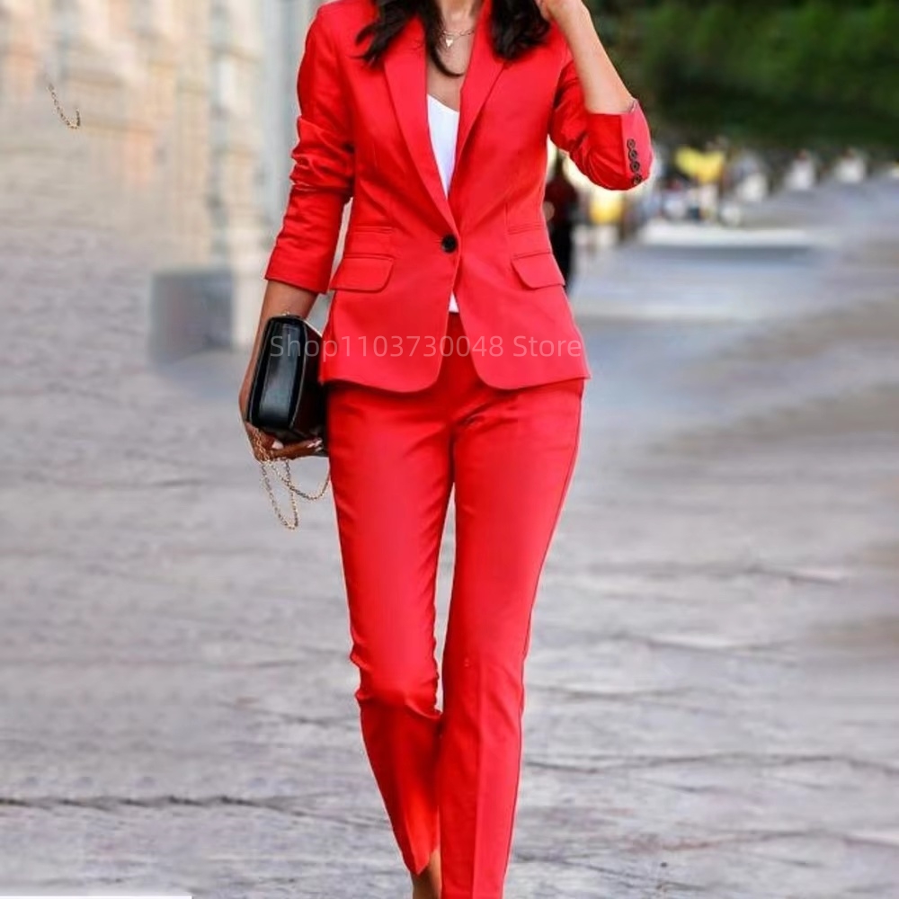 Fashion Office Ladies Blazer a - Women'S Red Formal Wear review and price