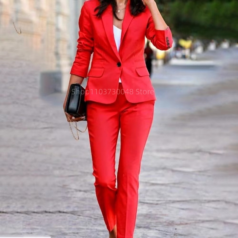Fashion Office Ladies Blazer a - Women'S Red Formal Wear review and price